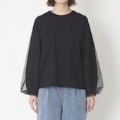 denicher/チュール×ジャージードッキングプルオーバー